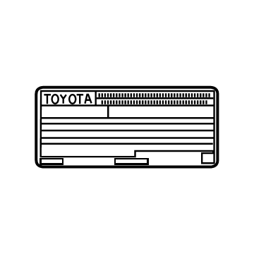 Toyota 11298-F0073 Emission Label