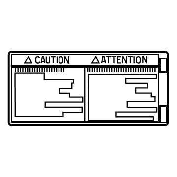 Toyota 42668-42020 Spare Tire Label