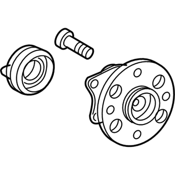 Toyota 42450-0D112 Rear Axle Bearing And Hub Assembly, Left