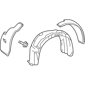 Toyota 53806-33020 Shield Sub-Assy, Front Fender Splash, LH