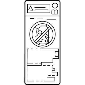 Toyota 74596-53010 Air Bag Label