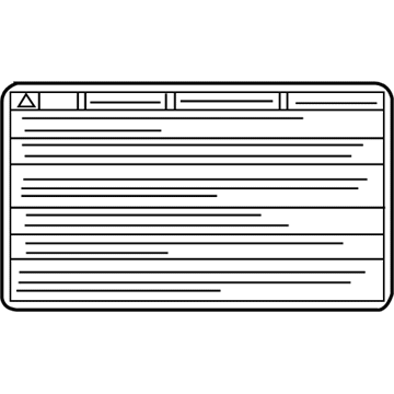 Toyota 16793-0V010 Caution Label