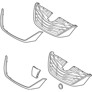 Toyota 53101-08030 Grille Assembly