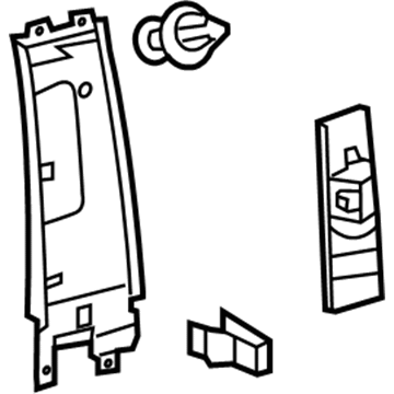 Toyota 62410-35010-B0 Upper Center Pillar Trim