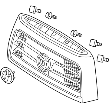 Toyota 53100-0C151 Grille Assembly, Black, Front