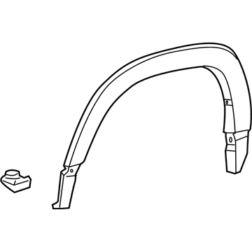 Toyota 75087-04100-D0 Moulding, Quarter Panel Wheel Opening, RH