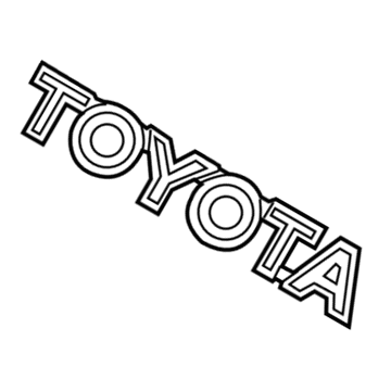 Toyota 75471-04040-D1 Rear Body Name Plate, No.1