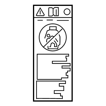 Toyota 74596-78010 Air Bag Label