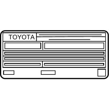 Toyota 11298-F0110 Emission Label