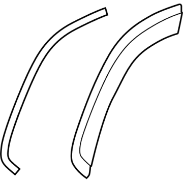 Toyota 75061-0C010 Outer Molding, Outside Upper Rear Passenger Side