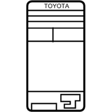 Toyota 11298-0P160 Emission Label