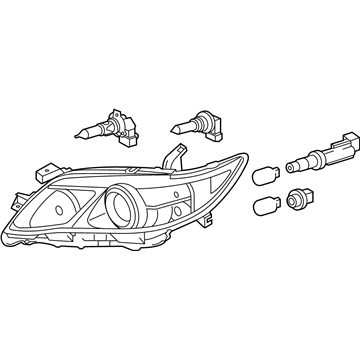 Toyota 81110-06520 Passenger Side Headlight Assembly