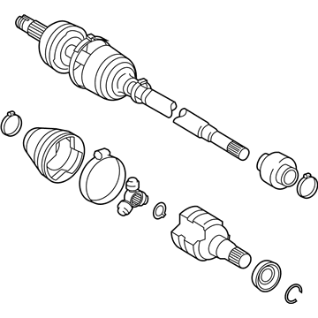 Toyota 43420-52311 Front Drive Shaft Assembly