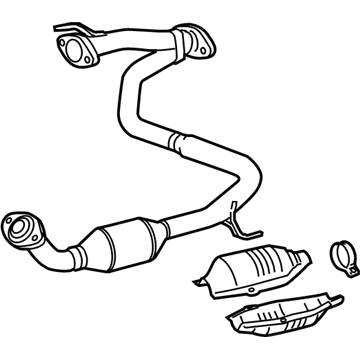 Toyota 17450-0P020 Front Exhaust Pipe Assembly No.2