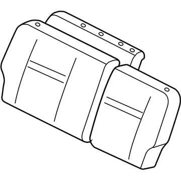 Toyota 71603-52C10-C0 Pad Sub-Assy, Rear Seat Back W/Cover, RH