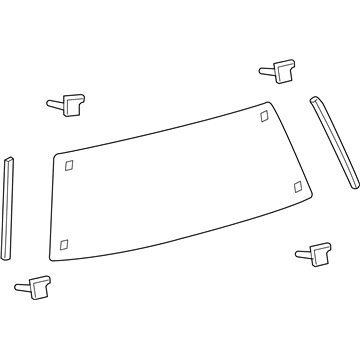 Toyota 68105-60270 Glass Sub-Assembly, Back