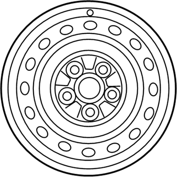 Toyota 42611-02A00 Wheel, Steel