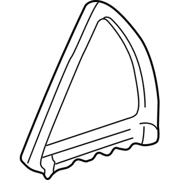 Toyota 68188-02040 Weatherstrip, Rear Door Quarter Window, RH