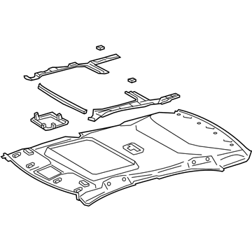 Toyota 63310-12N51-A0 HEADLINING ASSY, ROO