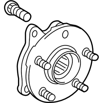 Toyota 43550-47011 Front Axle Bearing And Hub Assembly, Left