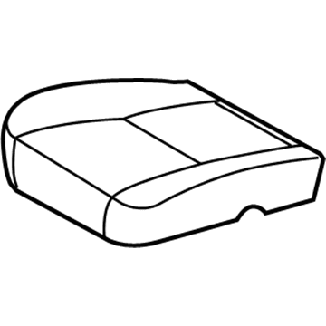 Toyota 71071-08071-E1 Front Seat Cushion Cover, Right(For Separate Type)