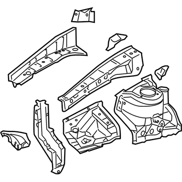 Toyota 53701-07030 Apron Sub-Assembly, Front F