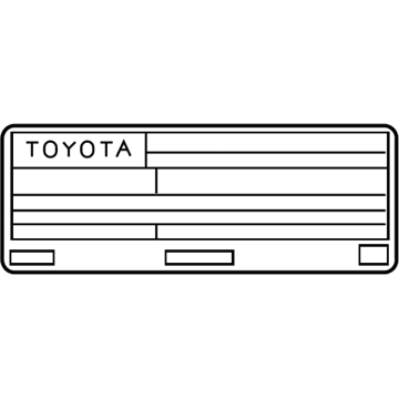 Toyota 11298-24070 Emission Label