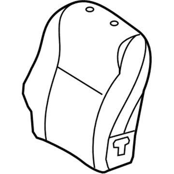 Toyota 71073-02Q60-B1 Front Seat Back Cover, Right(For Separate Type)