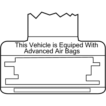 Toyota 74599-48020 Air Bag Label