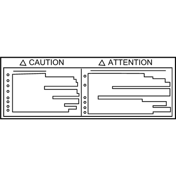 Toyota 42668-28090 Spare Tire Label