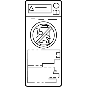 Toyota 74596-53010 Air Bag Label