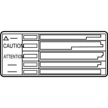 Toyota 16793-0V010 Caution Label