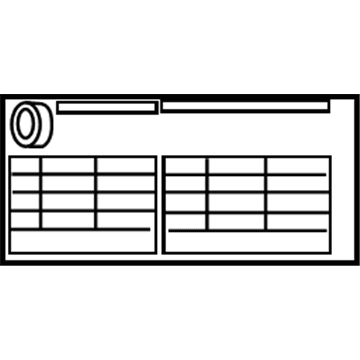 Toyota 42661-33660 Tire Info Label