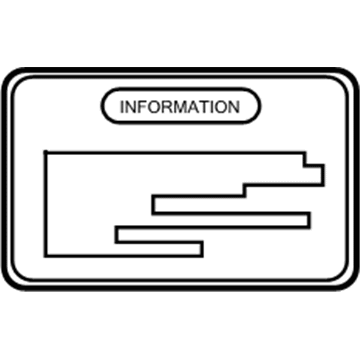 Toyota 11294-0V010 Info Label