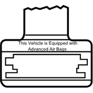 Toyota 74599-48020 Air Bag Label