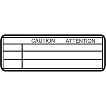 Toyota 16793-46010 Caution Label