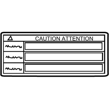 Toyota 16793-50010 Label, Cooling Fan Caution