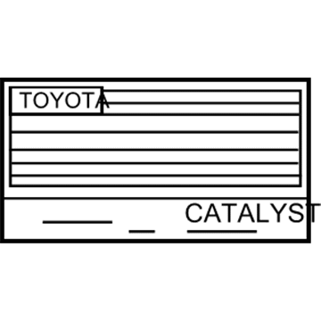 Toyota 11298-21160 Label, Emission Control Information