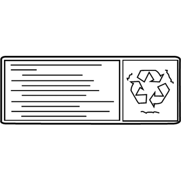 Toyota 28898-26010 Battery Label