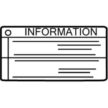 Toyota 16299-21010 Label, Water Pump Information