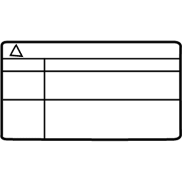 Toyota 11285-21010 Label, Coolant System Notice