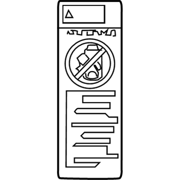 Toyota 74596-53010 Air Bag Label