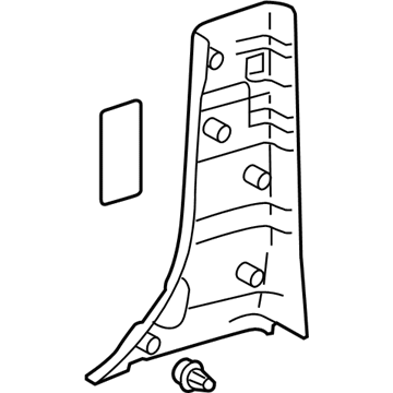 Toyota 62414-AE010-B0 Garnish, Center Pillar, Lower LH