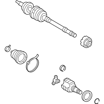 Toyota 43410-0D471 Shaft Assembly, Front Drive, Right