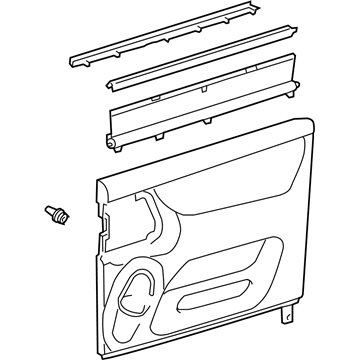 Toyota 67680-08110-E0 Board Sub-Assy, Rear Door Trim, RH