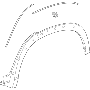 Toyota 75087-0E060 Wheel Opening Molding