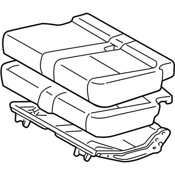 Toyota 71470-0C050-B0 Cushion Assembly, Rear Seat, LH