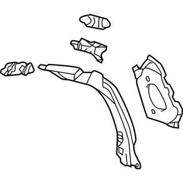 Toyota 61737-47901 Reinforcement, Roof Side, Inner RH