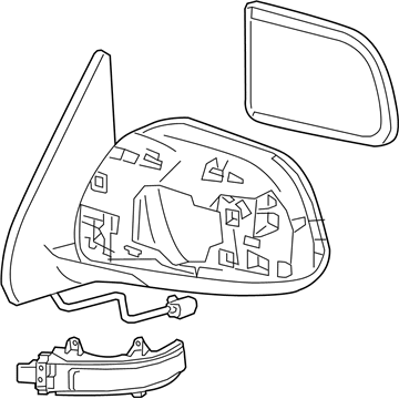 Toyota 87940-04230 Outside Rear View Driver Side Mirror Assembly