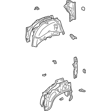 Toyota 61604-42902 Wheelhouse Assembly, Driver Side